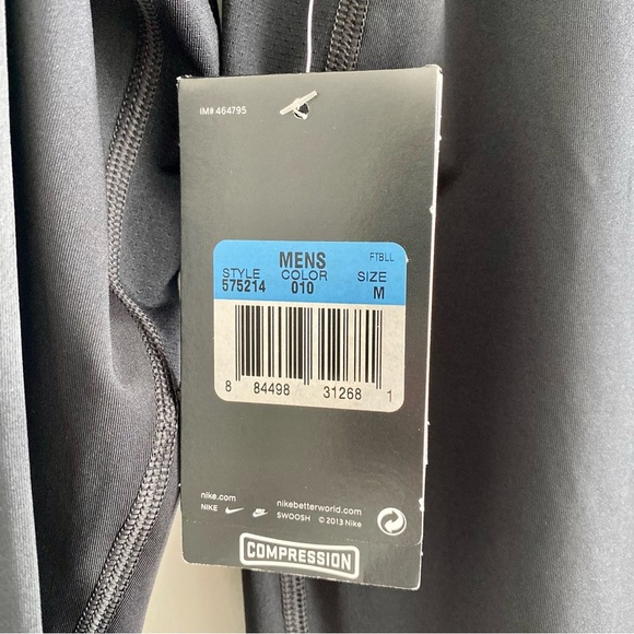 Nike Black Pro Combat Compression Dri Fit Base Layer Size Medium NWT - Picture 6 of 6